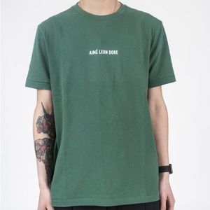 AIMÉ LEON DORE | Men’s Green Logo Tee | Large